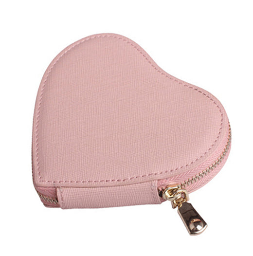 Heart Design Novelty Bag Baby Pink Fashionable With Coin Purse