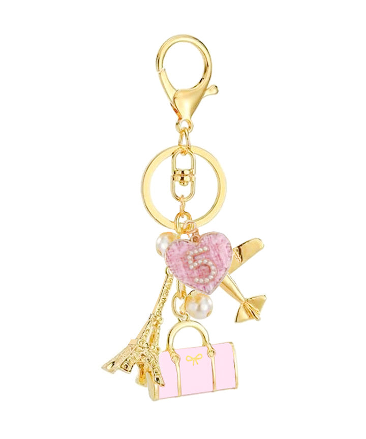 Louis Vuitton Very Key Holder And Bag Charm - Pink Keychains