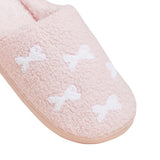 NEW! LUXE PINK + WHITE BOW SLIPPERS