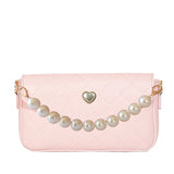 NEW! PINK QUILTED PEARL BAG