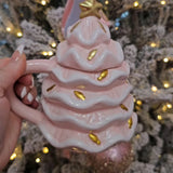 NEW! PINK HOLIDAY TREE MUG