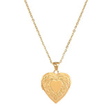 GOLD HEART LOCKET NECKLACE